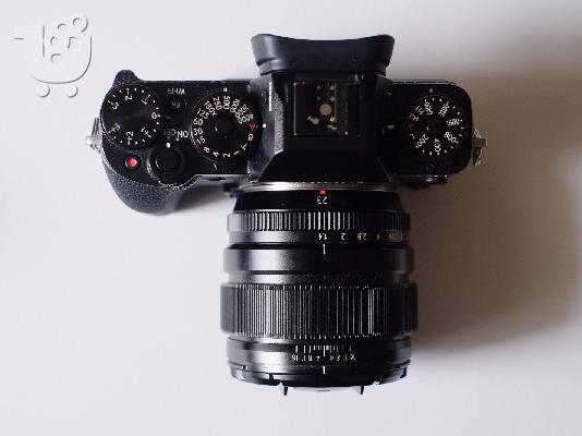 PoulaTo: Συσκευή φακού Fujifilm X Series X-T1 χωρίς κάτοπτρο (Μαύρο) + κιτ φακών XF 23mm f / 1,4